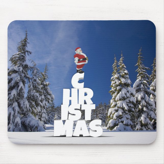 Weihnachtslandschaft Mousepad (Vorne)
