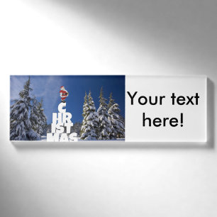 Weihnachtslandschaft Namenschild