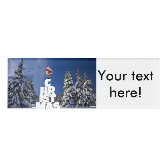 Weihnachtslandschaft Namenschild (Vorderseite)