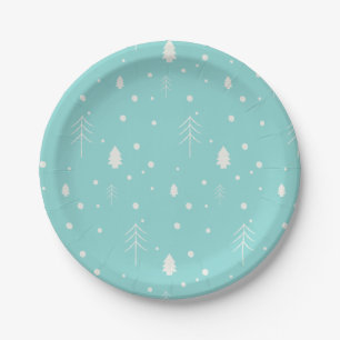 Weihnachtslandschaft Pappteller