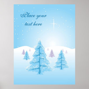 Weihnachtslandschaft Poster