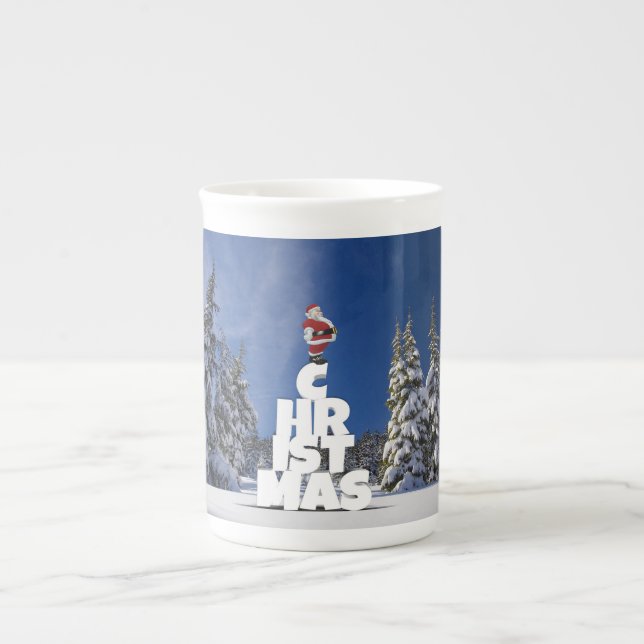 Weihnachtslandschaft Prozellantasse (Vorderseite)