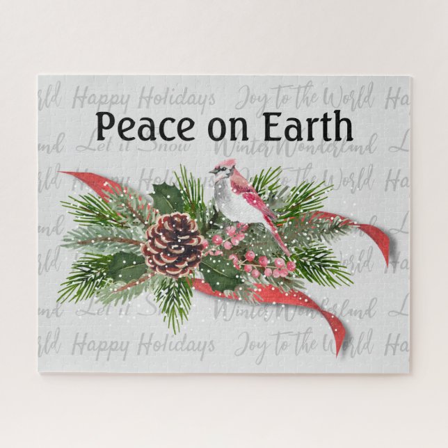 Weihnachtslandschaft | Roter Kardinal (Horizontal)