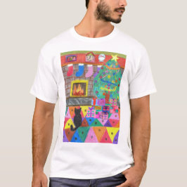 Weihnachtslandschaft Zeichnend T-Shirt