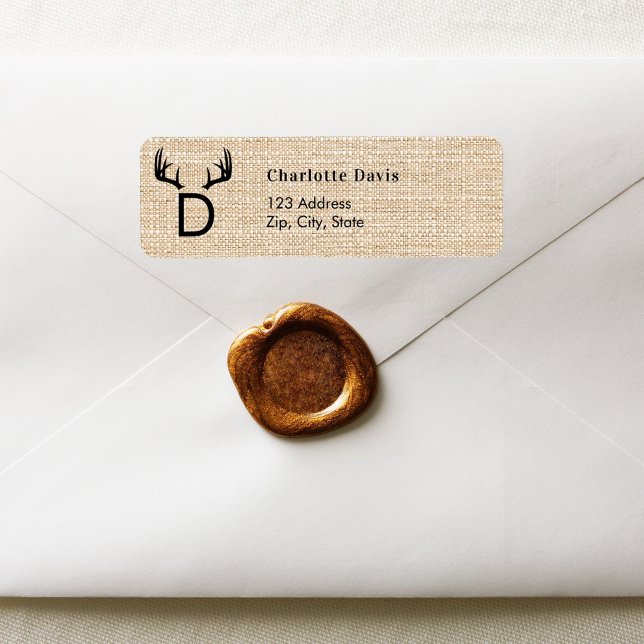 Weihnachtsläppchen für Monogramm-Rücksendeadresse (Von Creator hochgeladen)