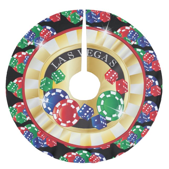 WeihnachtsLas Vegas-Art Polyester Weihnachtsbaumdecke (Vorderseite)