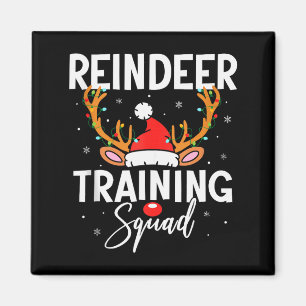 Weihnachtslaufteam Lustiges Rentier Training Squad Magnet