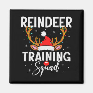 Weihnachtslaufteam Lustiges Rentier Training Squad Magnet
