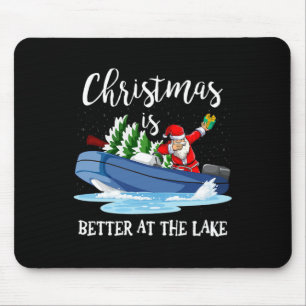 Weihnachtsleben ist besser am See Boot Liebhaber B Mousepad