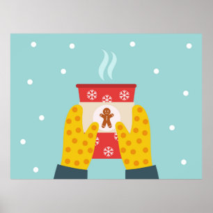 Weihnachtslebkuchen Kaffee  Poster