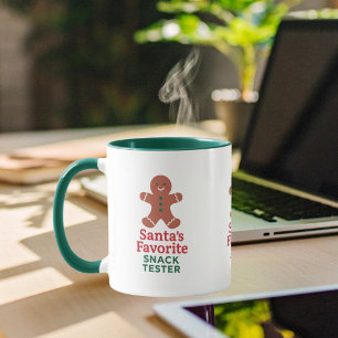 Weihnachtslebkuchen lustiger Snacktester Tasse
