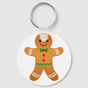 Weihnachtslebkuchen-Mann-Geschenk-grundlegender Schlüsselanhänger