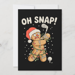 Weihnachtslebkuchen Oh Snap Cookie Golf Golfer Feiertagskarte