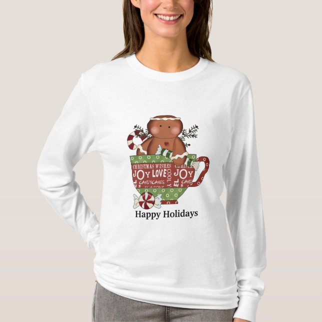 Weihnachtslebkuchen-T - Shirt (Vorderseite)