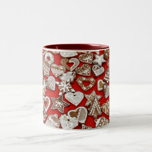 Weihnachtslebkuchen-Tasse Zweifarbige Tasse