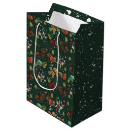 Weihnachtsleckereien - Kiefer (Farbe) Mittlere Geschenktüte