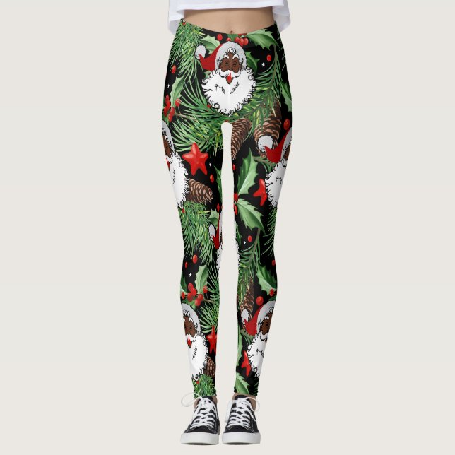 Weihnachtsleder Leggings (Vorderseite)