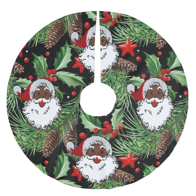 Weihnachtsleder Polyester Weihnachtsbaumdecke (Vorderseite)