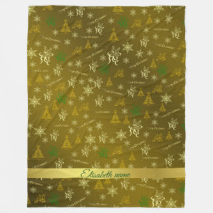 Weihnachtsledervorlage Fleecedecke