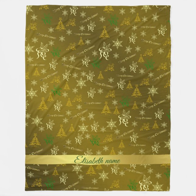Weihnachtsledervorlage Fleecedecke (Vorderseite)
