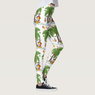 Weihnachtsleggings, Santa Claus Strandparty  Leggings