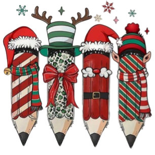 Weihnachtslehrer Bleistifte - Süßer Santa-Elf-Feie Geschenkpapier