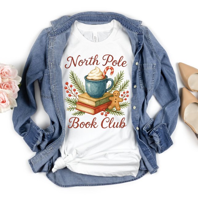 Weihnachtslehrer Buchclub T-Shirt (North Pole Book Club, Teacher Gift Librarian, Gift for reader, Christmas Holiday)