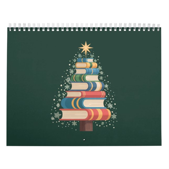 Weihnachtslehrer Bücher Tree Xmas Reading Holiday Kalender (Titelbild)