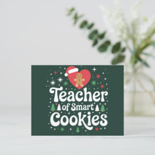 Weihnachtslehrer der cleveren Cookies  Feiertagspostkarte