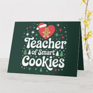 Weihnachtslehrer für kluge Cookies Karte