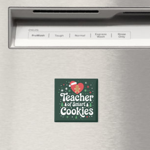 Weihnachtslehrer für kluge Cookies  Magnet