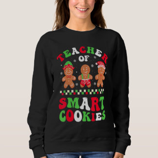 Weihnachtslehrer für kluge Kekse Lebkuchen Cre Sweatshirt