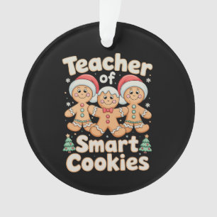 Weihnachtslehrer für kluge Kekse Lebkuchen Ornament