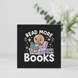 Weihnachtslehrer Lesen Sie mehr Bücher Funny Feiertagskarte