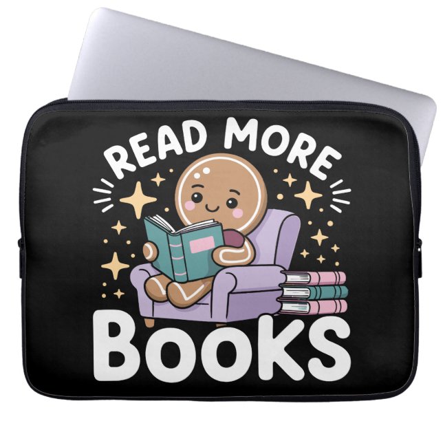 Weihnachtslehrer Lesen Sie mehr Bücher Funny Laptopschutzhülle (Vorderseite)