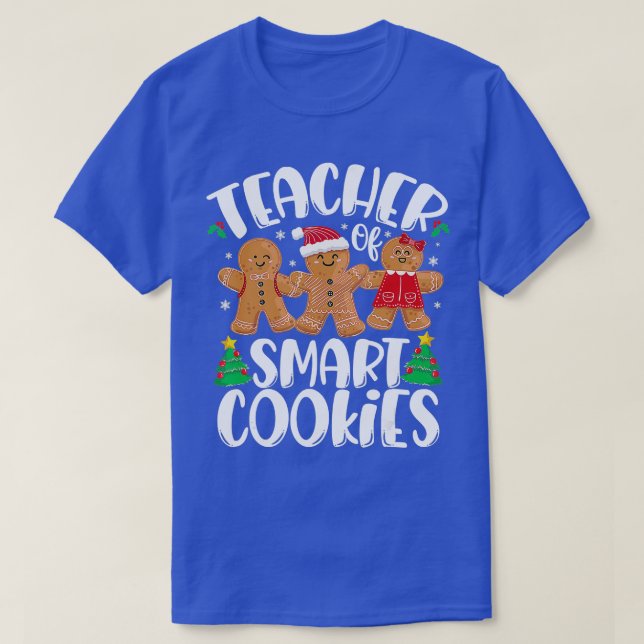 Weihnachtslehrer Niedlich Gingerbret Cookies T-Shirt (Design vorne)