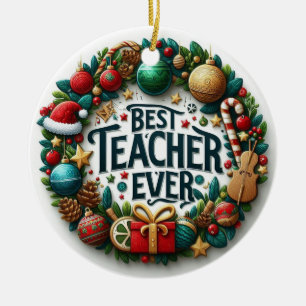 Weihnachtslehrer Ornamente Beste Lehrerin jemals W