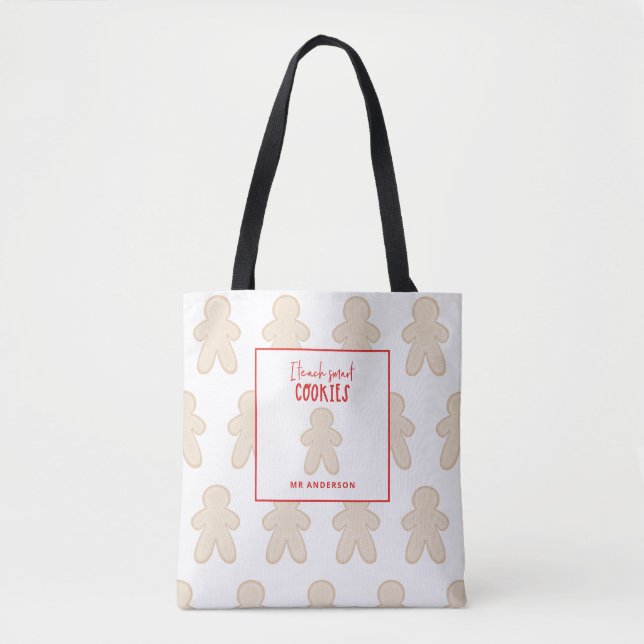 Weihnachtslehrer schnuppern schlaue Kekse Geschenk Tasche (Vorderseite)