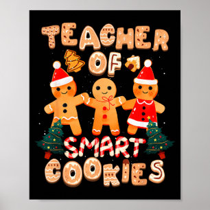 Weihnachtslehrer Süße Lebkuchen Kekse Lustig H Poster