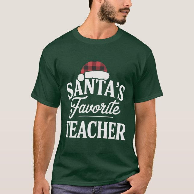 Weihnachtslehrer unterrichten Schüler T-Shirt (Vorderseite)
