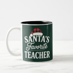 Weihnachtslehrer unterrichten Schüler Zweifarbige Tasse
