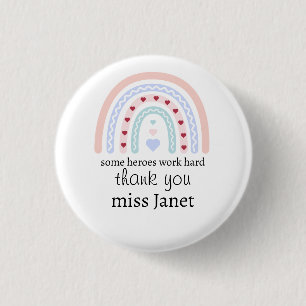 Weihnachtslehrer Vielen Dank für Ihr personalisier Button