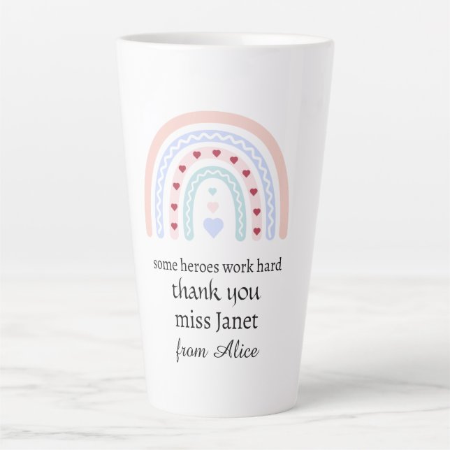 Weihnachtslehrer Vielen Dank für Ihr personalisier Milchtasse (Vorderseite)