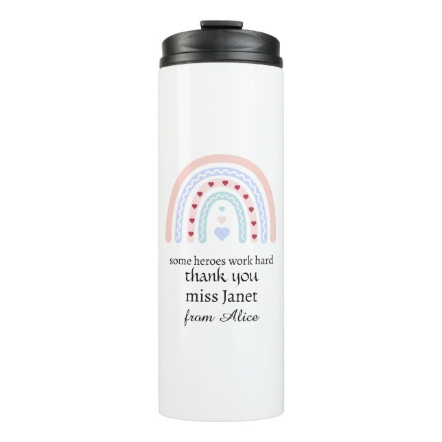 Weihnachtslehrer Vielen Dank für Ihr personalisier Thermosbecher (Vorderseite)