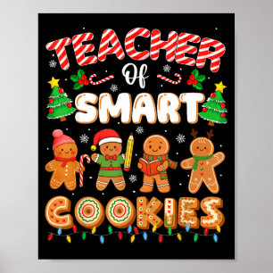 Weihnachtslehrer von intelligenten Keksen Lustig S Poster