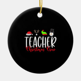 Weihnachtslehrer, Weihnachts-Crew Keramik Ornament