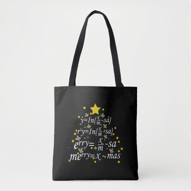 Weihnachtslehrer - Weihnachts-Mathematiklehrerbaum Tasche (Vorderseite)
