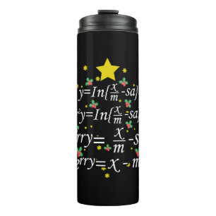 Weihnachtslehrer - Weihnachts-Mathematiklehrerbaum Thermosbecher