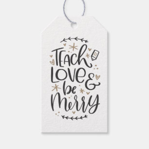 Weihnachtslehrer-Zitat-Tags Geschenkanhänger
