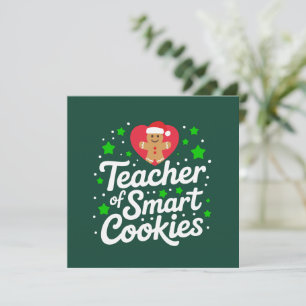 WeihnachtslehrerIn für intelligente Cookies Feiertagskarte